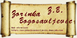 Zorinka Bogosavljević vizit kartica